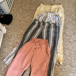 4 pairs of flowy Beach Pants